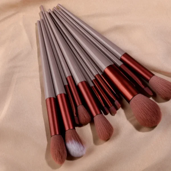 13-Piece Professional Makeup Brush Set – Portable & Soft for Full Face Makeup - Image 5